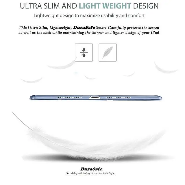 Alt view image 3 of 5 - DuraSafe Cases iPad PRO 12.9 Inch 1 Gen [ Pro 12.9 2015 1st Gen ] ML0H2LL/A ML0G2LL/A ML0N2LL/A ML0Q2LL/A ML0R2LL/A ML0V2LL/A ML0U2LL/A ML0T2LL/A Hard PC Back Trifold Cover - Indigo