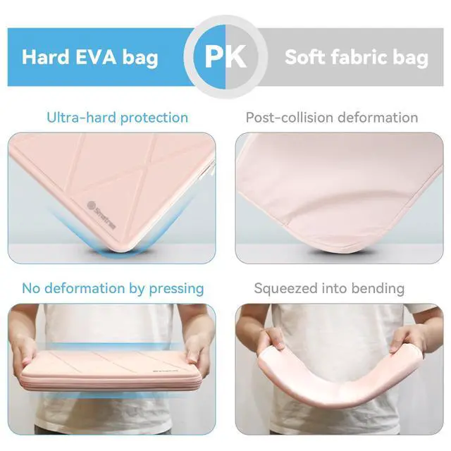 Alt view image 3 of 5 - Smatree Hard EVA Protective Sleeve Compatible for 15.6 inch HP OmniBook 3 Laptop Next Gen AI PC/OmniBook 3 NGAI 15, for 15.6 inch HP 255 G10, for 15.6inch EliteBook 655/650 G10/G9 Case, Pink (X8274P)