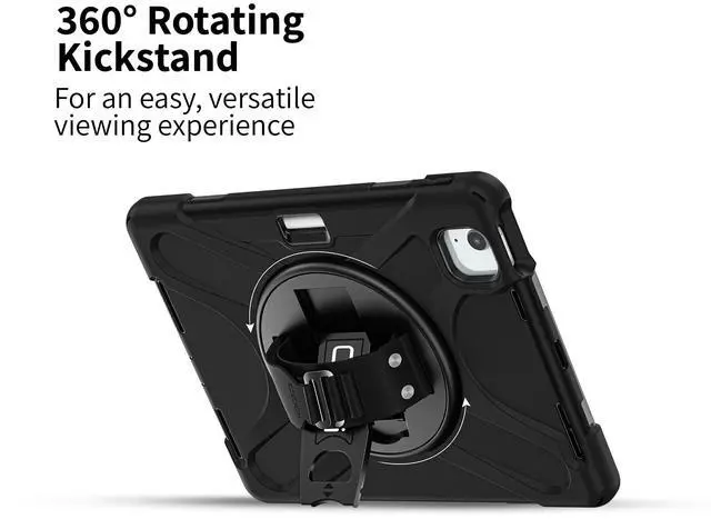 Alt view image 5 of 5 - CODi Rugged Case for iPad Air 11" (M3, M2), iPad Pro 11" (4th, 3rd, 2nd, 1st Gen), iPad Air 10.9" (5th, 4th Gen) | 360° Protection, Kickstand, Hand & Shoulder Strap