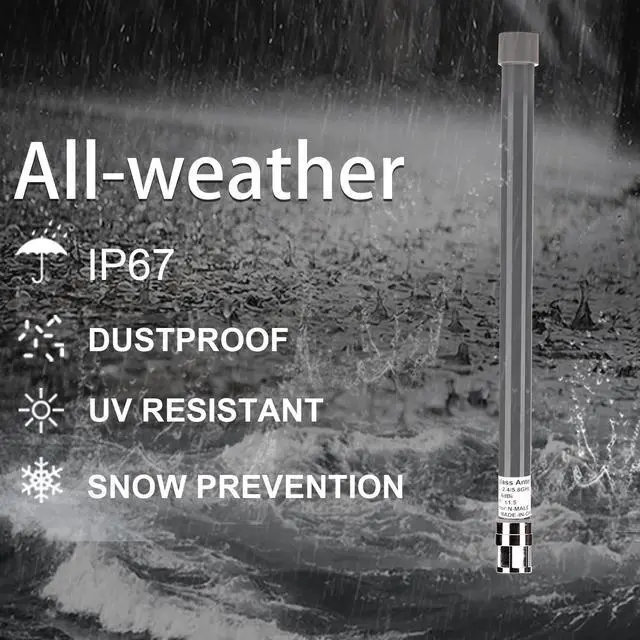 Alt view image 2 of 5 - Dual Band WiFi Antenna 6dBi 2.4G / 5GHz Outdoor Mini Omni Antenna N-Male Connector for WiFi 6 Outdoor Wireless Access Point Waterproof IP67