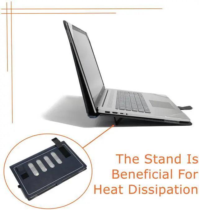 Alt view image 2 of 5 - Honeymoon Case Cover Compatible for HP Envy x360 14-FAxxxx / 14-FCxxxx 2 in 1 2024-2025 14 Inch Convertible Laptop,Multi-Angle Stand with Heat-Vent Hard Shell Case,Blue