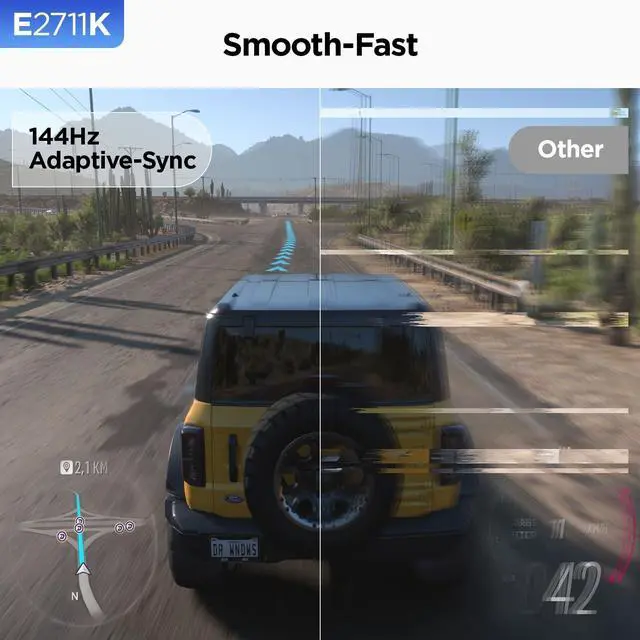 Alt view image 2 of 5 - KOORUI Monitor, 27 Inch Gaming Office Monitor, Eye-Care IPS FHD 1080P 144Hz Computer Screen with HDMI VGA, Slim Bezels, Freesync, Ergonomic Tilt, VESA Mountable, Black