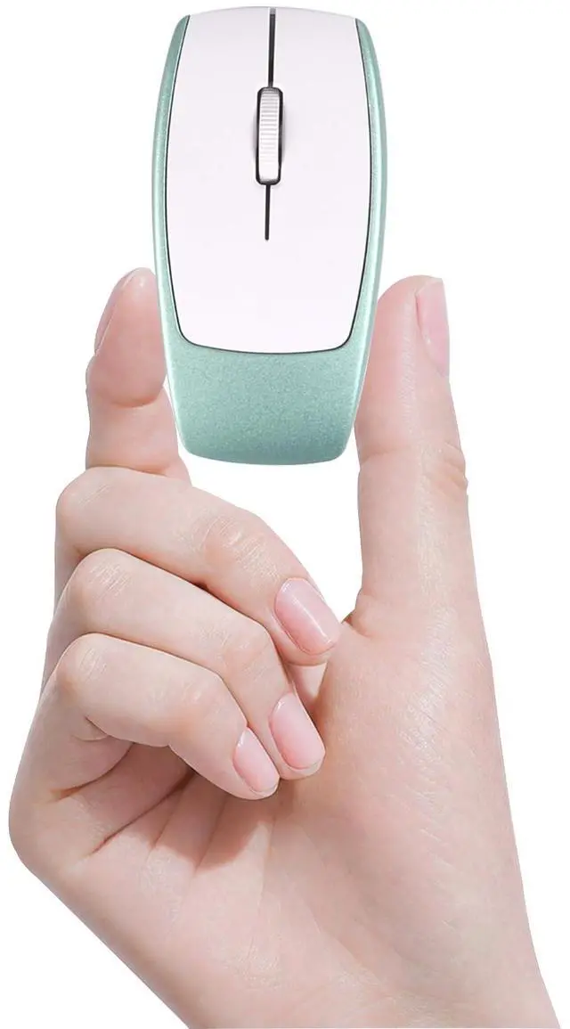 Main image of Bluetooth Mouse Rechargeable Portable Mini Computer Mice with TF Card Reader 3 Adjustable DPI Optical Lightweight Silent Wireless Mouse for Laptop Tablet Cell Phone Windows Mac OS Android iOS, Green