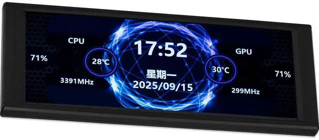 Main image of Thermalright Trofeo Vision LCD AIO Display 6.86 PC Monitor, USB Type-C Screen for Real-Time Hardware Monitoring, with Preset & DIY Themes for Gaming PC Case/CPU Cooler(Black)