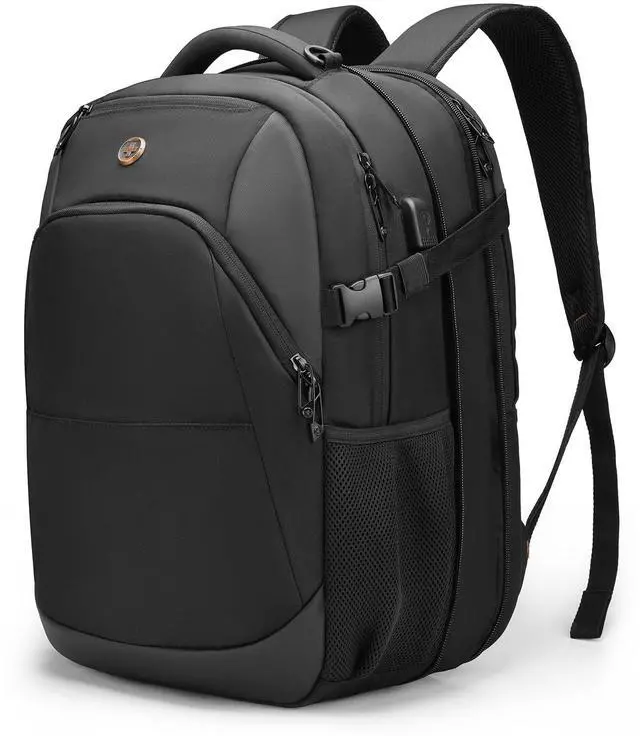 Main image of Swissdigital Design Travel Laptop Backpack, 35L Expandable Large College Laptops Backpack with USB Charging Port for Men and Women Fits 17 Inch Notebook, Black | ANDWIL PRO