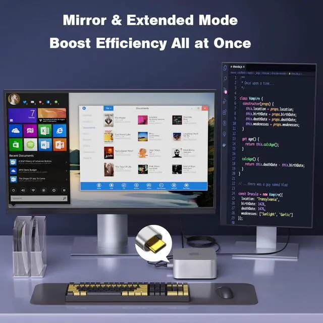 Alt view image 5 of 5 - SWITCHFLUX USB C to DisplayPort 2.1 Cable [16K@30Hz 8K@120Hz 4K@240Hz] 40Gbps Type C to Display Port Cord Thunderbolt 4/3 Compatible with iPhone 16/15 Pro Max, MacBook Pro/Air, iPad, Mac mini - 6FT