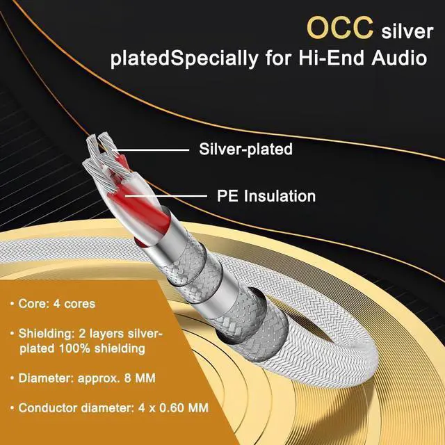 Alt view image 5 of 5 - HiFi USB Cable 2.0 Type A to B High Speed Compatible with HP Canon, Brother, Samsung, Dell, Epson, Printer Cord for DAC, Decoder, Printer, Scanner and More (1.5m)