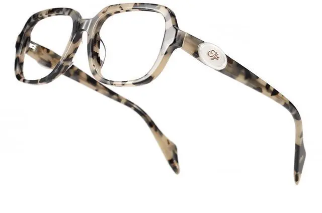 Main image of TIJN Vintage Inspired Blue Light Blocking Glasses for Women Men, Modern Square Acetate Screen Glasses for Digital Eye Strain Relief, AL01