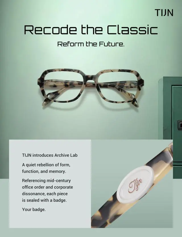 Alt view image 4 of 5 - TIJN Vintage Inspired Blue Light Blocking Glasses for Women Men, Modern Square Acetate Screen Glasses for Digital Eye Strain Relief, AL01