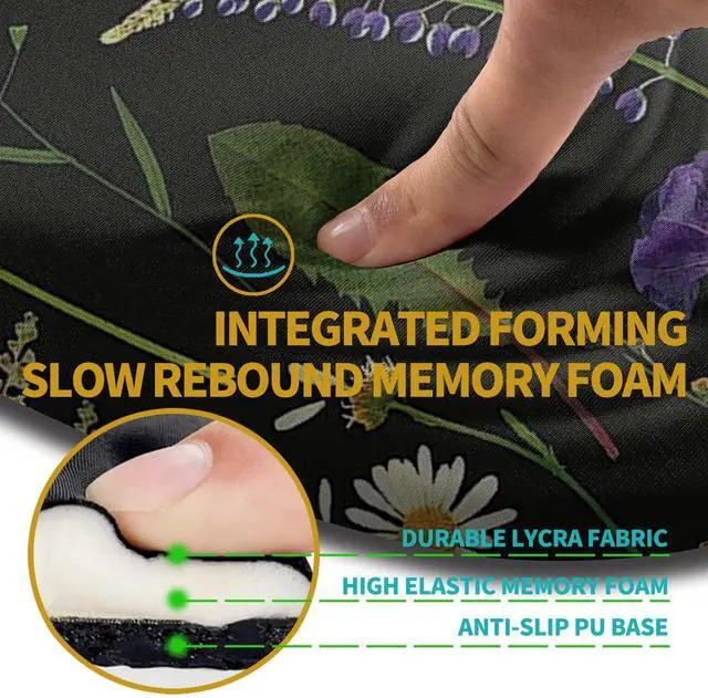 Alt view image 2 of 5 - Hokafenle Ergonomic Mouse Pad Wrist Support with Stepped-Wedge Design, Wrist Rest Pain Relief Mousepad Filled with Memory Foam, Carpal Tunnel Mousepad for Wireless Mouse(12x8 inch, Foliage)