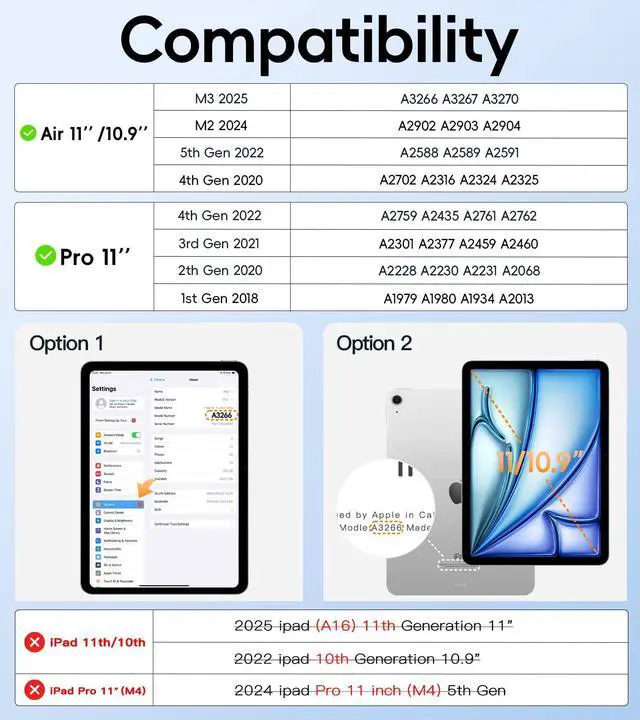 Alt view image 2 of 5 - BATYUE Case for iPad Air 11-inch M3 (2025) / M2 (2024), iPad Air 5th/4th 10.9 inch(2022/2020), iPad Pro 11" 4th/3rd/2nd/1st Gen Case (2022/2021/2020/2018), with Pencil Holder+Shoulder Strap