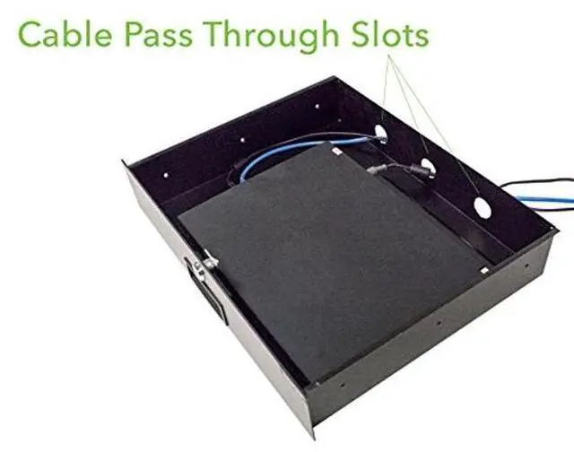 Alt view image 5 of 5 - NavePoint Server Cabinet Case 19 Inch Rack Mount DJ Locking Lockable Deep Drawer with Key 4U