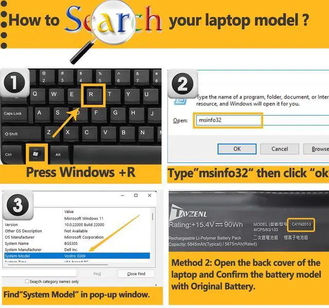 Alt view image 5 of 5 - TAVZENL C41N2013 C41N2013-1 90Wh Battery Replacement for Asus Rog Zephyrus M16 GU603HR S17 GX703HSD G15 GA503QS Strix Scar 17 G733ZW 15 G513QY Rog Strix G17 RTX 3070 G713 G15 Series 15.4V 5845