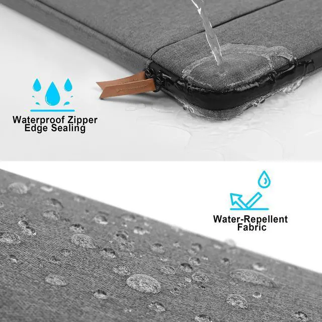 Alt view image 3 of 5 - Lacdo 360° Protective Laptop Sleeve Case for 16 inch New MacBook Pro M4/M3/M2/M1 Pro/Max A3403 A3186 A2991 A2780 A2485 A2141 2024-2019, 15" Surface Laptop 7th/6/5/4 Bag with Accessory Pouch, Dark Gray