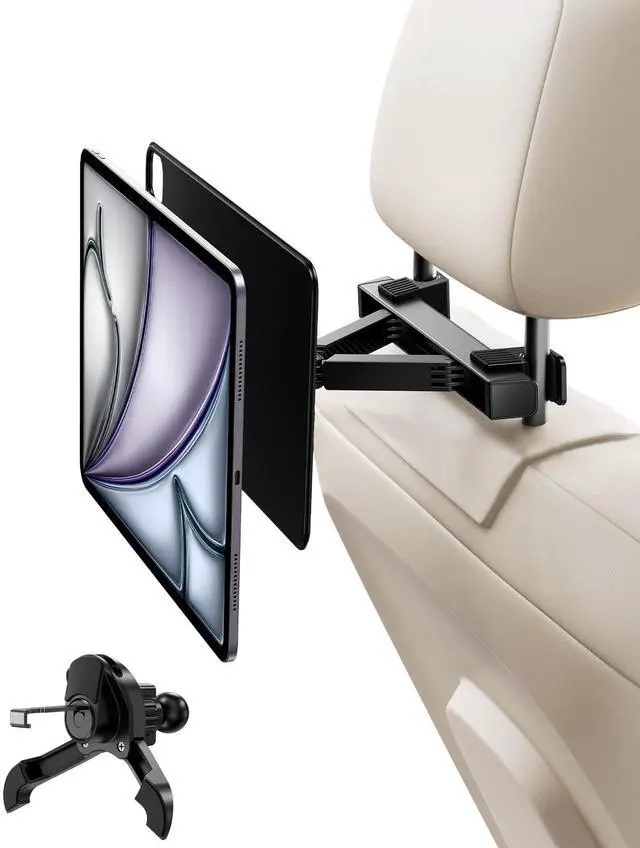 Main image of KU XIU Magnetic iPad Holder for Car Headrest,Backseat Tablet Car Mount for iPad Pro/Air 11" M2, Road Trip Essentials for Kids, Tablet Car Holder for iPad Pro 11 1st/2nd/3rd/4th, iPad Air 10.9" 4/5th