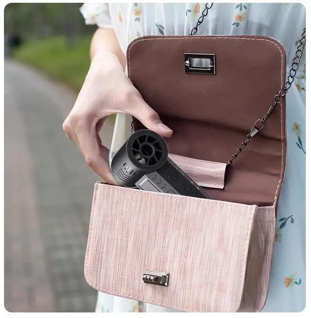 Alt view image 2 of 5 - Electric Air Duster-130000RPM Super Power Cordless Air Duster, 3-Gear Adjustable Mini Blower, Powerful LED Lighting fixtures,Fast Charging, Dust Blower for Computer, House, Outdoor and Car