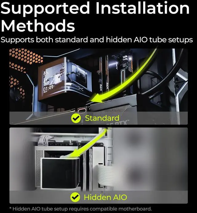 Alt view image 4 of 5 - TRYX Panorama SE 240 ARGB 240mm AIO Rotatable 6.67'' AMOLED Curved Screen 3D Anamorphic Effect Customizable AIO Cooler 240mm Asetek Adela Pump 260w TDP ARGB Fan Intel LGA 1851/1700 AMD AM5/AM4