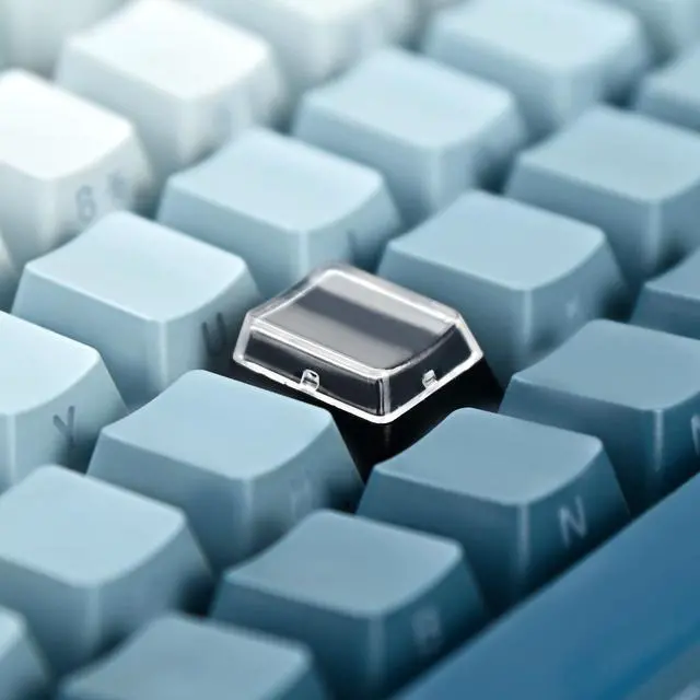 Alt view image 2 of 5 - BTXETUEL Instantly Custom Double-Layer Keycaps with Transparent Cover Cap for DIY Removable Stickers or Scraps of Paper Compatible with Cherry MX Switches (24Pcs-Black Botton)