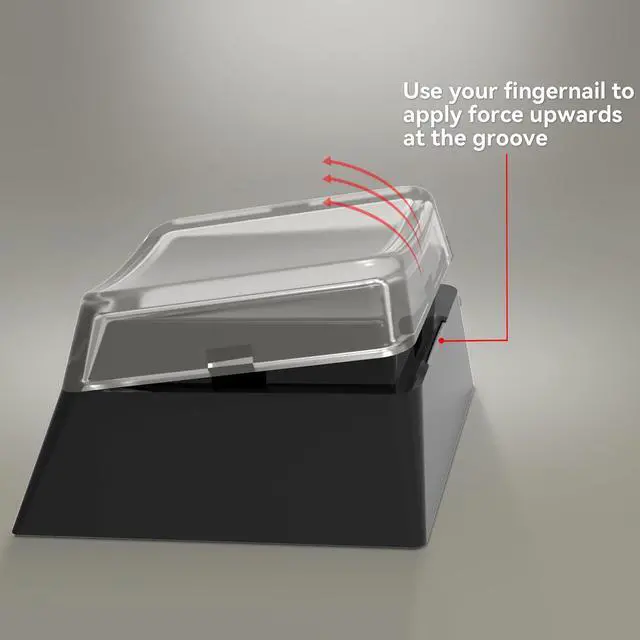 Alt view image 5 of 5 - BTXETUEL Instantly Custom Double-Layer Keycaps with Transparent Cover Cap for DIY Removable Stickers or Scraps of Paper Compatible with Cherry MX Switches (24Pcs-Black Botton)