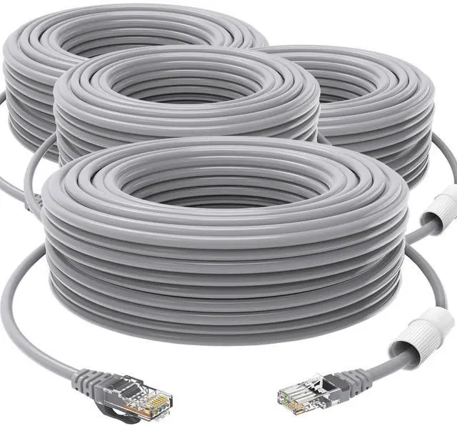 Main image of GWFIBER cat 5 ethernet Cable 100 ft Internet Cable (30 Meter) CAT5 poe Camera cat5 Indoor Outdoor ethernet Cable Network Cable(4 PCS