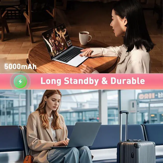 Alt view image 5 of 5 - 2025 Latest 15.6'' Pink Laptop Compatible with Windows 11, 32GB RAM 1TB SSD, Quad-Core Processor N5095(up to 2.9GHz), 1080P Full HD Display, Backlit Keyboard, Webcam, USB3.2, Mini-HDMI, WiFi5, BT5