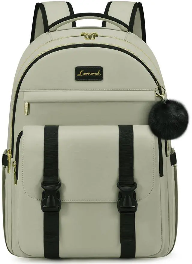 Main image of LOVEVOOK School Backpack for Teen Girls, Student Backpack Purse for 14-16 Teenage, Cute Kid Bookbag, Back to School Backpacks Fit 15.6 Inch Laptop, Large College Travel Bag, Pea Green