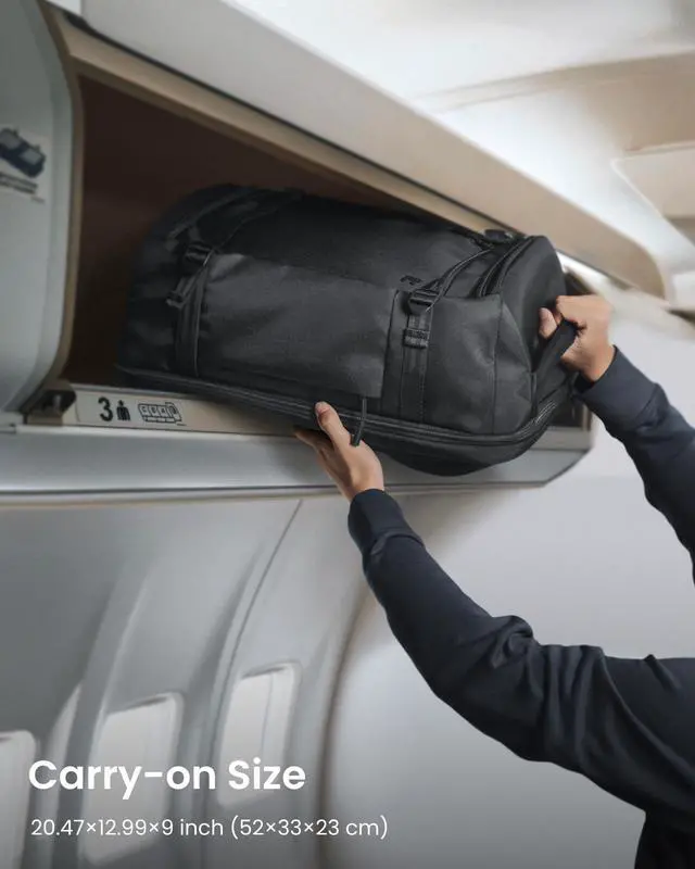 Alt view image 2 of 5 - tomtoc Travel Backpack 38L, TSA Friendly Flight Approved Carry-on Luggage Water-resistant Lightweight Business Rucksack, Durable Large Computer Bag Daypack Fits 17.3 Inch Laptop