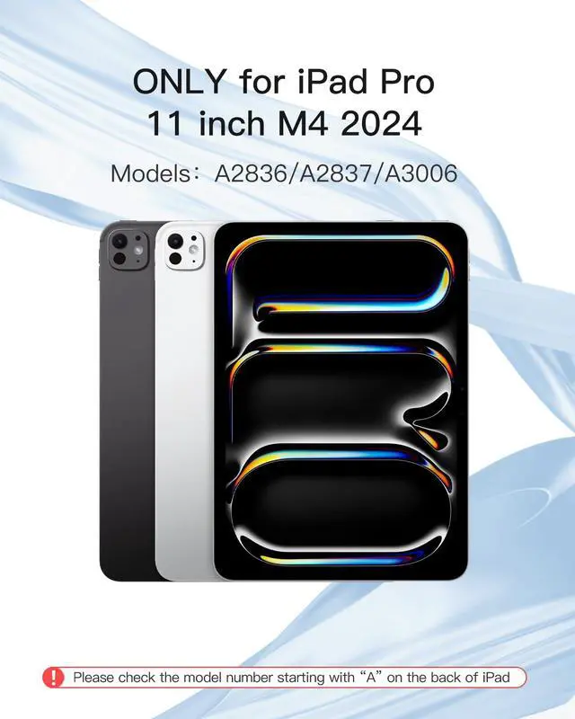 Alt view image 2 of 5 - Inateck Keyboard Case for iPad Pro 11 inch (M4) 2024, Detachable Keyboard for iPad Pro 11 inch (M4) 2024, 7-Color Backlight with Trackpad, Vertically/Horizontally, KB04122-11 Blue