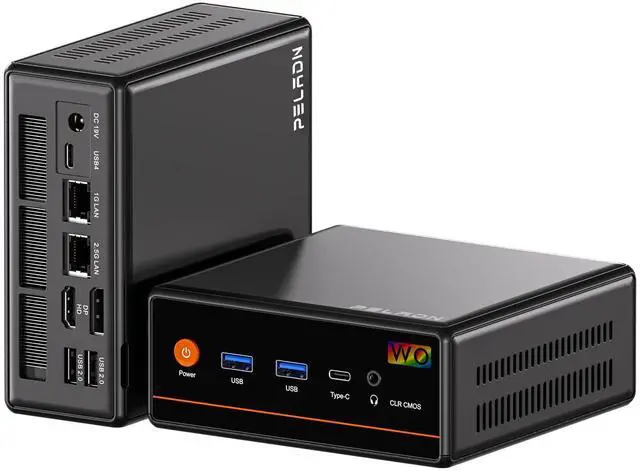 Main image of PELADN Mini PC, Ryzen 5 7640HS (6C/12T, up to 5Ghz),32GB DDR5/1TB NVMe SSD,Dual LAN,Type-C/DP/HD,Mini Desktop Computer,WiFi6 4K/60Hz Triple-Display USB3.2/BT5.2 Mini Computers