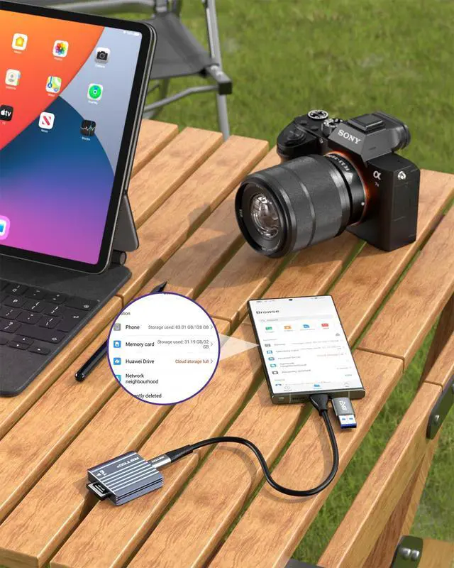 Alt view image 4 of 5 - CFexpress Type A Card Reader RIITOP USB 3.2 Gen 2 10Gbps CF Express Type A Memory Card Adapter