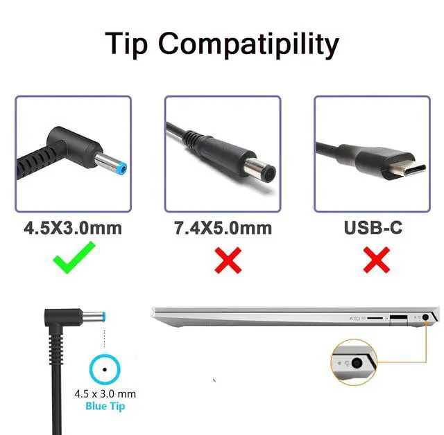 Alt view image 3 of 5 - New 230W Charger Compatible with HP Omen 15 16 17 M41303-001 M85389-003 M35733-001 M85389-001 TPN-LA10 TPN-DA12 19.5V 11.8A Zbook Gaming Laptop Power Supply Adapter Blue tip Supports Fast Charging