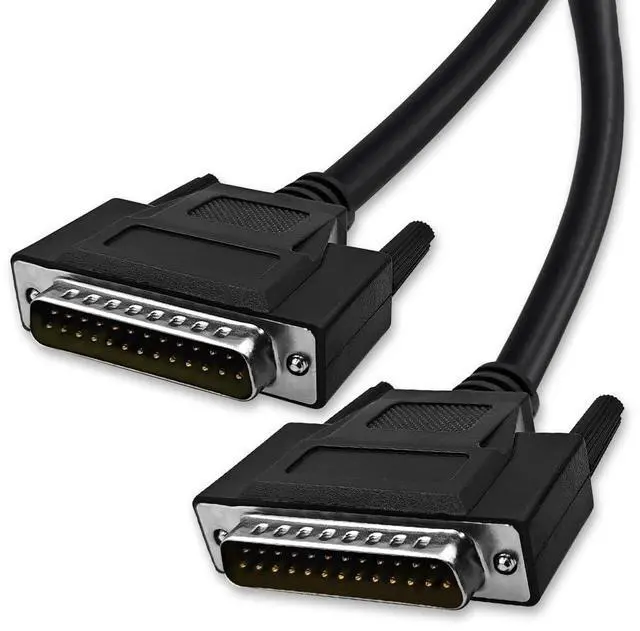 Main image of XANHAM DB25 25 Pin 16 Feet(5 Meter) Two Row Straight Through Serial Cable, Double Shielded(Metal Braiding&AL-foil), Male to Male, Black, SC920S10MM