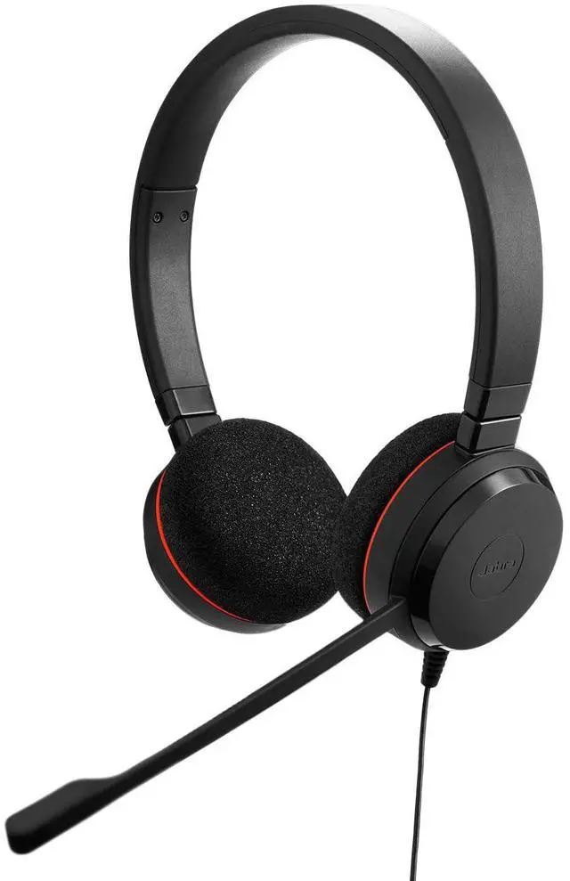Main image of Jabra Evolve 20 Wired Headset (2025 Edition) - Dual-Ear Wired Headset for Office and Work from Home - Call Control - Certified for MS Teams - USB-C/A Connectivity - Black