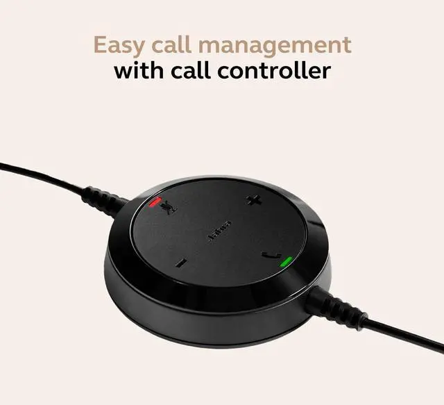 Alt view image 4 of 5 - Jabra Evolve 20 Wired Headset (2025 Edition) - Dual-Ear Wired Headset for Office and Work from Home - Call Control - Certified for MS Teams - USB-C/A Connectivity - Black