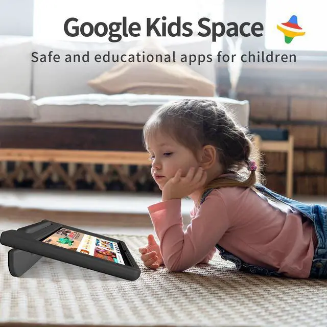 Alt view image 3 of 5 - JREN Tablet for Kids10 Inch Kids Tablet Android 14Octa-core64GBWiFi BluetoothParental ControlChildren ContentChildren Toddler Black