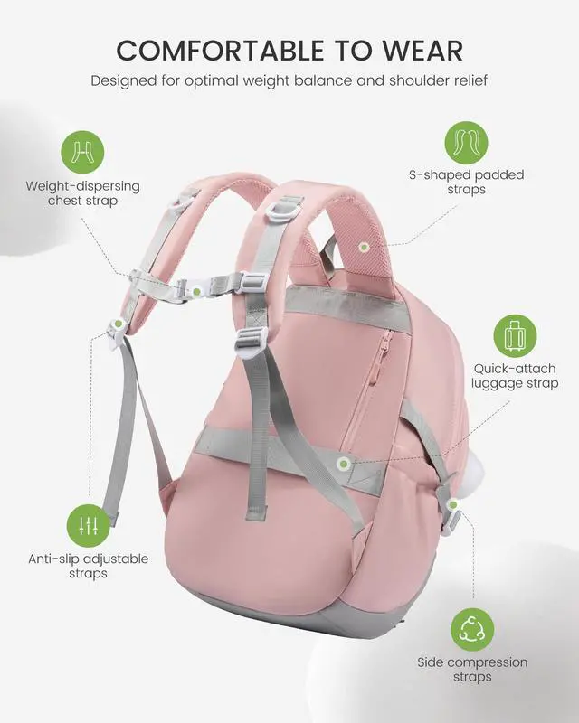 Alt view image 4 of 5 - LOVEVOOK School Backpack for Teen Girls, Waterproof Student Backpack Purse, Cute Kid Bookbag with Chest Strap, Back to School Backpacks Fit 15.6 Inch Laptop, College Travel Back Pack Casual Daypack