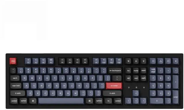 Main image of Keychron K10 Pro QMK/VIA Custom Wireless Mechanical Keyboard, Hot-Swappable Full Size 108 Keys Programmable RGB LED Backlit Brown Switch, Bluetooth/USB-C Wired Gaming Keyboard for Mac Windows Linux