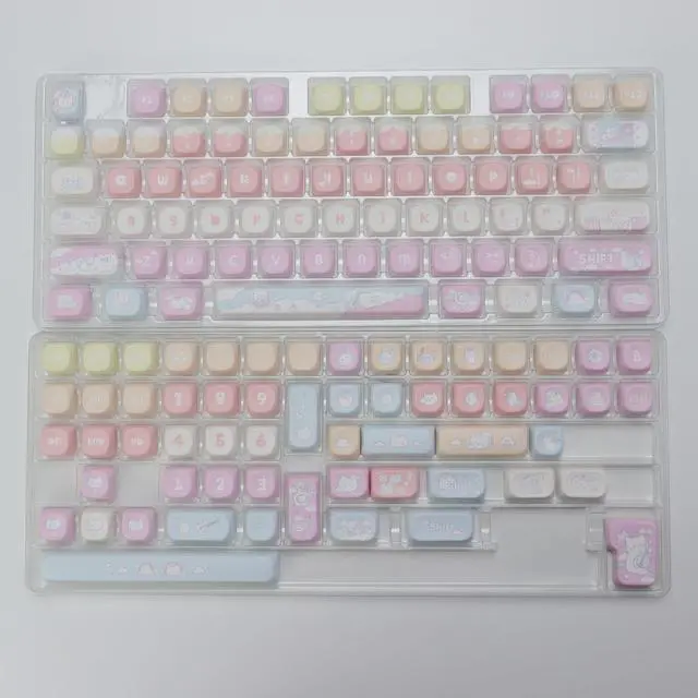 Alt view image 2 of 5 - YMKPVR KBDiy Cute Rock Cat Keycaps Set 133 Keys KOA Profile Dye-Sublimation Kawaii Color Keycaps for Cherry Gateron MX Switches Gaming Mechanical Keyboards