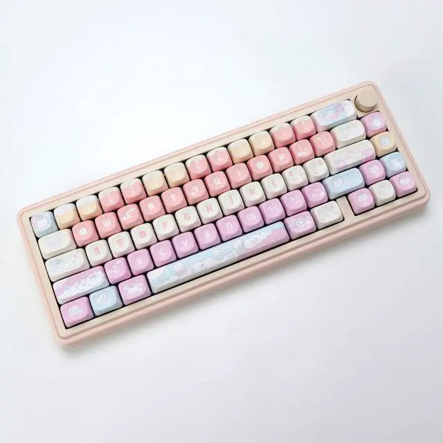 Alt view image 5 of 5 - YMKPVR KBDiy Cute Rock Cat Keycaps Set 133 Keys KOA Profile Dye-Sublimation Kawaii Color Keycaps for Cherry Gateron MX Switches Gaming Mechanical Keyboards