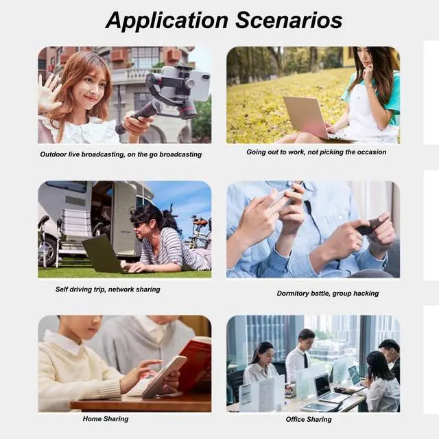 Alt view image 4 of 5 - 5G Mobile Hotspot, Support 16 Devices 4G LTE USB Portable Router, Up to 2.5Gbps Pocket Mobile Hotspot with SIM Card Slot, for Laptop Phone PC