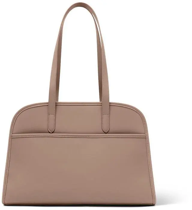 Main image of Work Tote Bags for Women 15.6 Inch - Laptop Tote Bag with Zip Compartments - Briefcase for Women Professional for Computer - Large PU Leather Office Purse - Taupe