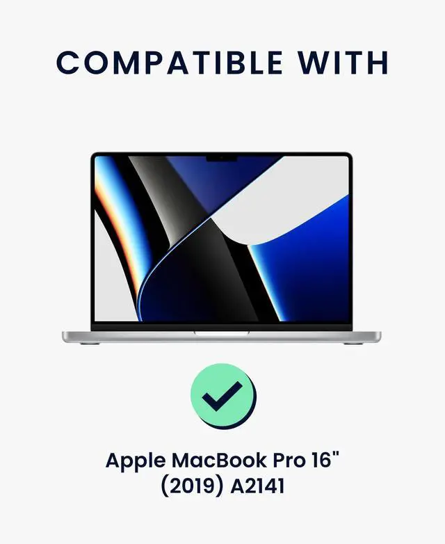 Alt view image 2 of 5 - kwmobile Laptop Privacy Screen for Apple MacBook Pro 16" (2019) A2141 - Computer Privacy Screen Shield - Laptop Monitor Protector - Anti Glare and Blue Light Blocking