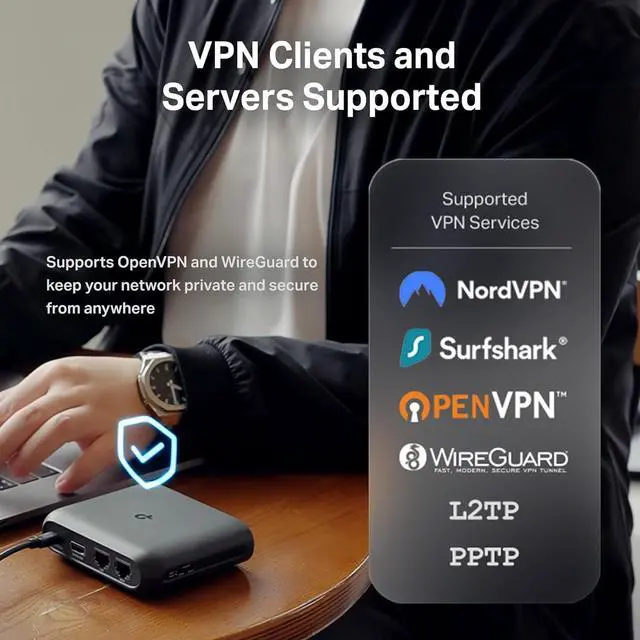 Alt view image 4 of 5 - TP-Link Dual-Band Wi-Fi 6 AX3000 Travel Router TL-WR3002X | Multi-Gig Portable | OpenVPN, WireGuard | Easy Public WiFi Sharing | Hotel/Cruise/Travel Approved | Phone WiFi Tether | USB 3.0 | Multi-Mode