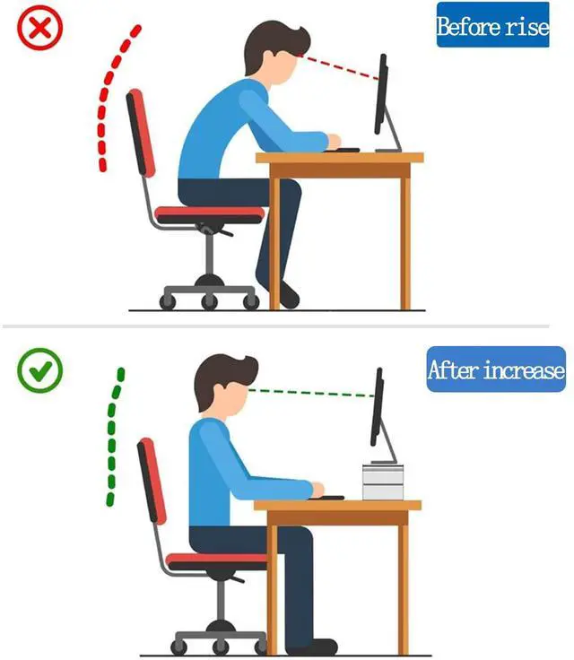 Alt view image 3 of 5 - GETCK Clear Acrylic 2-Tier Monitor Stand & Desk Organizer - 16"x9.4"x5.5 H Home Office Riser with Keyboard Storage, Fits PC, Laptop, iMac, Printer, TV & Multi-Media Devices (Transparent blue)