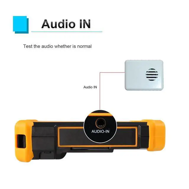 Alt view image 5 of 5 - EVERSECU 4.3 Inch CVI TVI AHD CCTV Camera Tester Monitor - 8MP HD Auto Recognition, DC12V Power Output, 5200mAh Battery - Supports PAL/NTSC, Coaxial PTZ Control, Media Player & Audio Test