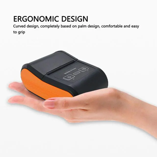 Alt view image 4 of 5 - Portable Mini Thermal Printer, ABS Handheld Thermal Printing Machine, USB Receipt Bill Ticket Printer, Top Feed Thermal Receipt Printer for Supermarket, Shopping Mall, Restaurant