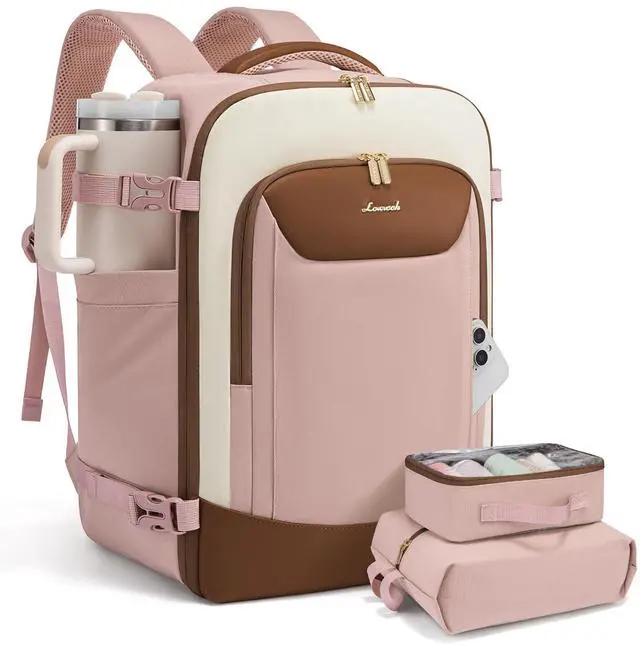 Main image of LOVEVOOK 40L Travel Backpack for Women Men, Large Carry on Backpack for Airplanes TSA Personal Item Travel Bag fits 15.6" Laptop, Waterproof Weekender Essentials Airline Approved with 2 Packing Cubes