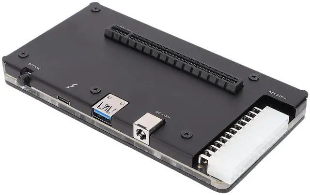 Main image of Mini eGPU Enclosure, 40Gbps PCIE 16X External Graphics Card Dock with ATX 24Pin/DC 12V PCIE Dual Power Supply Expansion Graphics Docking Station for USB4.0 PCIE X4 Thunderbolt 3/4