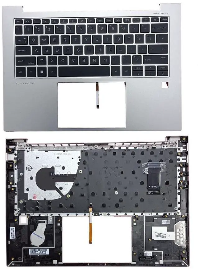 Main image of D-KXCPELE Replacement Upper Case Palmrest for HP Elitebook 845 G9 Series Laptop Backlit Keyboard Assembly Part N14786-001 N14788-001 Silver (Backlit Keyboard)