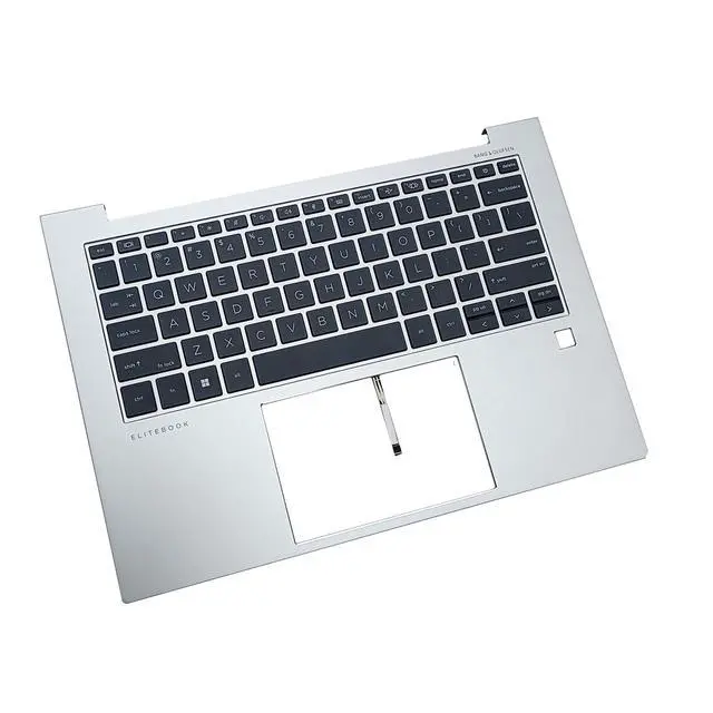 Alt view image 4 of 5 - D-KXCPELE Replacement Upper Case Palmrest for HP Elitebook 845 G9 Series Laptop Backlit Keyboard Assembly Part N14786-001 N14788-001 Silver (Backlit Keyboard)